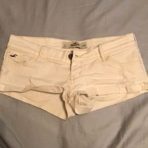 Hollister White Denim Shorts